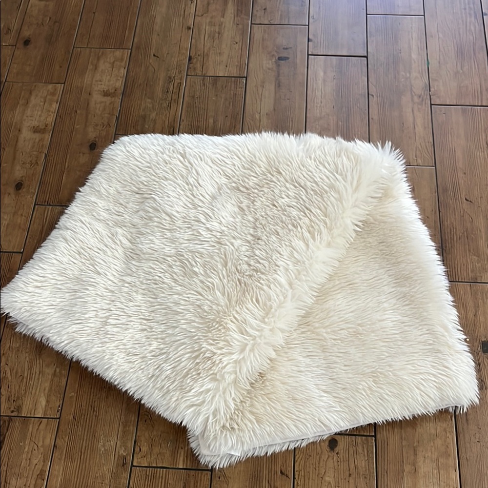 Pottery Barn Faux Fur Throw Blanket